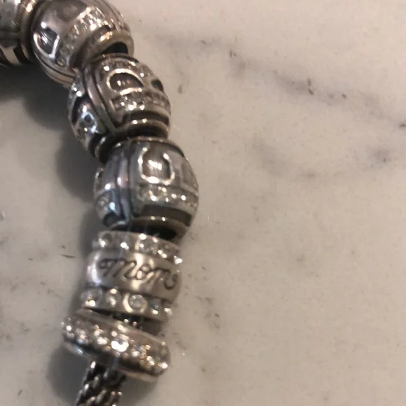 Brighton Silver Charm Bracelet with Intricate Beads - Picture 2 of 4